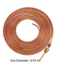 Upgraded 25 Feet 3 By 16 Inch Copper Coated Brake Line Tubing Kit With 16 Fittings For DIY Brake System coiled view