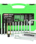 Steering Wheel Puller Set For All Major Cars And Trucks With Lock Plate Remover Includes 5/16 x 18, 5/16 x 24, And 3/8 x 16 Adapters