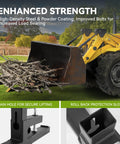 60 Inch Clamp On Pallet Forks For Tractor Bucket Built Tough With 2000lbs Capacity; Skid Steer Loader lifting branches