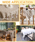 Crystal Tablecloth Weights With Metal Clips And Rhinestone Pendant Ornaments, 4 Pack For Outdoor Picnics And Garden Tables in use