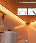 Color Changing RGB COB LED Strip Light For Cabinets And Rooms, Flexible 24V Low Voltage Tape illuminated in kitchen corner