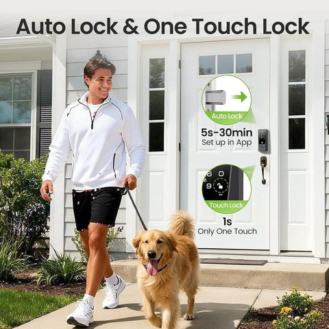 Smart Wifi Door Lock With Five In One Fingerprint Keyless Entry And Easy Peasy Remote App Control For Front Door Security Featuring Real Time Alerts And Custom Guest Codes For Solid Kick Back Home Protection