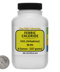 Premium Ferric Chloride Anhydrous FeCl3 Powder 99.9 Percent ACS Grade Reagent Food Grade In 8 Ounce Space Saver Bottle