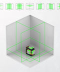 Game Changing Ultra Bright Green Laser Level 3x360 Self Leveling For Construction And Picture Hanging With 1x360 Horizontal And 2x360 Vertical Lines, IP54 Durable, Pinpoint Accuracy 1/9 Inch At 33 Feet, Six Line Modes For Indoor Or Outdoor Projects. 3D green laser projecting full room grid