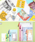 Before and after using Mesh Zipper Pouch Set Of 8 Colorful Waterproof Storage Bags In 8 Sizes For Travel, Office, And Home Organization