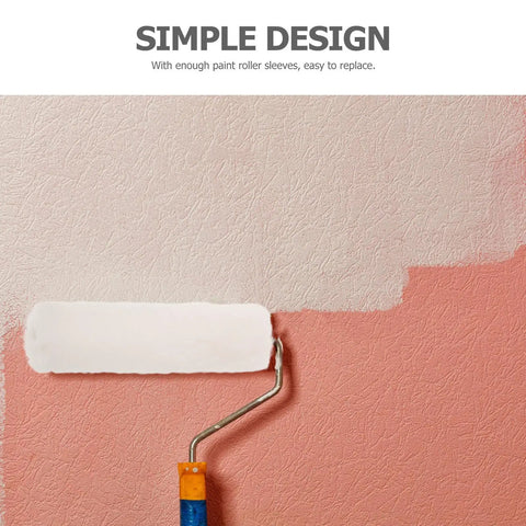 10 Pack Mini Paint Roller Covers With Ultra Soft Cotton Thread Sleeves And Tough Plastic Core For Interior Wall Painting DIY Jobs in use.