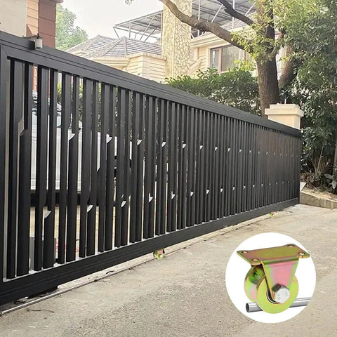 Heavy Duty U Groove Gate Casters 2 Inch Steel Gate Wheels Bearing 660 Lbs Per Wheel for sliding gates on track.