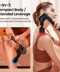 Using Heat And Cold Therapy Massage Gun With Deep Tissue Percussion For Muscle And Neck Pain Relief, Long Retractable Handle