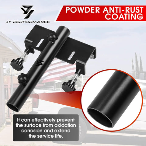 Badass Universal Truck Flag Pole Mount Holder For Pickup Rig Rust Proof Steel Clamps with powder anti-rust coating detail.