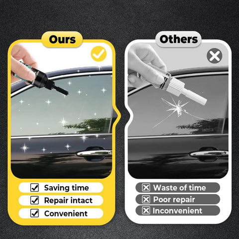 Comparison of DIY Windshield Crack Repair Kit With Quick Fix Glass Repair Liquid For Chips And Cracks Premium Windshield Repair Tools to other product