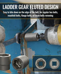 62 Piece Screw Extractor Set With Left Hand Drill Bits And Heavy Duty Nut Removers Pro Bolt Extractor Kit used on a bolt