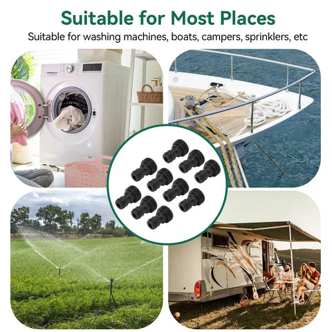 Garden Hose Quick Connect Fittings Set Must Have 10 Pcs Water Hose Connectors Quick Connectors Tap Adapters with appliances and RVs