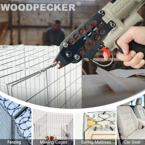 Pro Grade 16 Gauge Air Hog Ring Gun Heavy Duty Packer For Fencing Upholstery Easy Adjust Trigger Fast Locking System Built Like A Tank Smooth Pull Action Quick Reload Capability Zero Hassle Operation