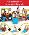 Young Explorers Modular Outdoor Playset For Kids Ages 18 Months To 6 Years Backyard Toddler Playground With Slide
