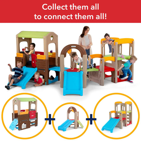 Young Explorers Modular Outdoor Playset For Kids Ages 18 Months To 6 Years Backyard Toddler Playground With Slide