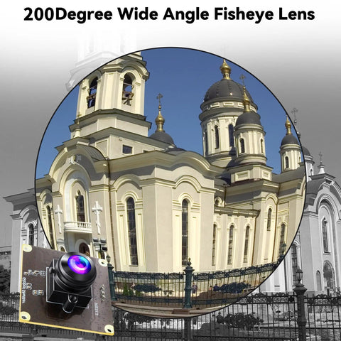 Global Shutter USB Camera Module With 2MP High Speed 90fps Rig-Ready UVC Sensor, 200 Degree Fisheye Wide Angle Lens view