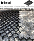 Heavy Duty Ground Grid For Driveway Stabilization And Slope Landscaping Honeycomb Drainage Grid For Grass And Rock Fill Durable Lightweight Abrasion Resistant Stabilizer For Tough Terrain And Effective Drainage installed with rock fill