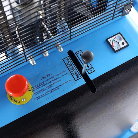 Control panel of Semi Electric Pallet Stacker Straddle Forklift With Adjustable Forks and Support Legs for tight aisles.