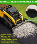 7oz Non Woven Geotextile Fabric With Stakes For French Drains 3x60ft High Permeability Drainage Fabric in construction use