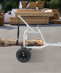 Heavy Duty Log Trailer For Farm Use, Two Wheel Utility Trailer Built Tough With Sturdy Frame And Chain, holding logs