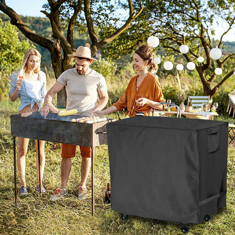 Tough As Nails Heavy Duty Oxford Prep Cart Cover For Outdoor Rollaway Kitchen Island And Grill Serving Counter weatherproof cover on BBQ cart.