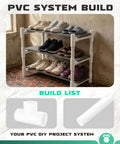 Durable 2 Inch PVC Pipe 2 Pack 17 Inch Length Schedule 40 used for DIY shoe rack