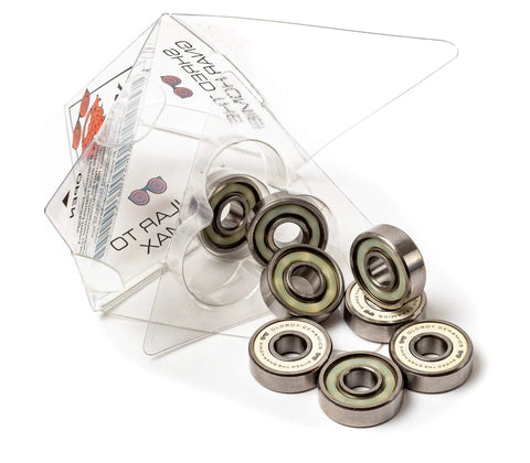 Premium Ceramic Bearings Set Of 8 For Skateboards Longboards Inline Skates And Rollerblades Featuring ZrO2 Ceramic Balls