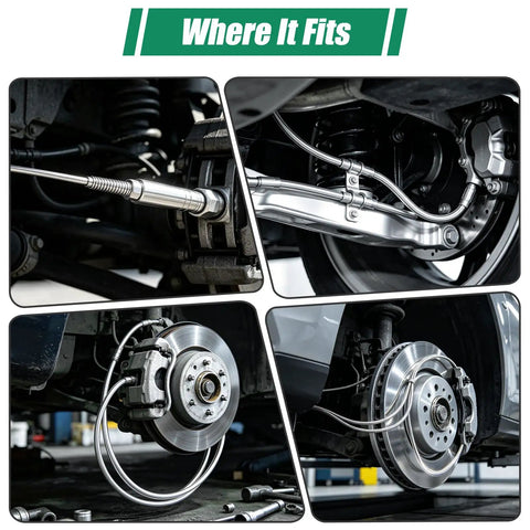 Installation of 25Ft Three Sixteenth Inch Zinc Coated Steel Brake Line Tubing Kit With 16 Inverted Flare Fittings on vehicle brakes