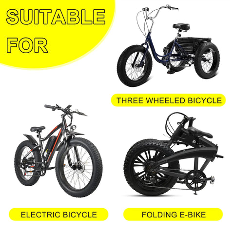 26x4.0 Fat Bike Tires And Tubes Set For E-Bikes And Mountain Bikes All Terrain Puncture-Resistant Folding Tire Kit on various bikes