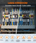 Top Shelf Heat Shrink Label Tape Compatible With Brother P Touch 3 Pack Slick Cable Marker 0.92 Inch Black On White organizing labeled wires.