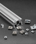 Heavy Duty 4040 Series T Slot Nuts M8 Hammer Head Fasteners Nickel Plated Carbon Steel Sliding Nuts for Aluminum Extrusion