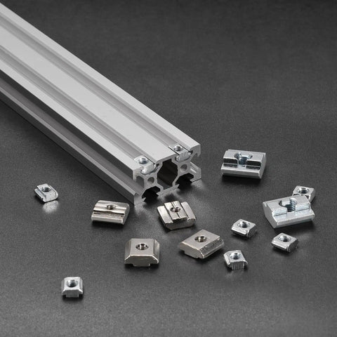 Heavy Duty 4040 Series T Slot Nuts M8 Hammer Head Fasteners Nickel Plated Carbon Steel Sliding Nuts for Aluminum Extrusion