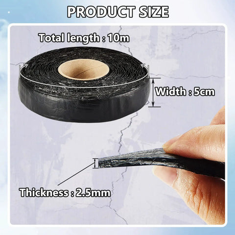 2 Inch Self Adhesive Asphalt Crack Filler Tape For Driveways And Parking Lots, 32.8 Feet Roll, 2.5 mm Thick, side view