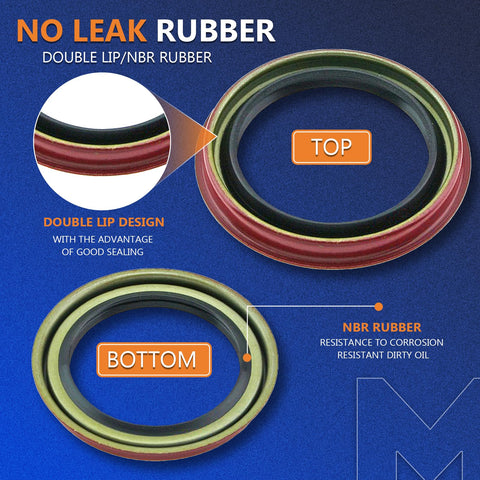 NBR rubber wheel seal for Six Piece Front Wheel Bearing And Seal Kit Assembly For Chevy Camaro Caprice Chevelle El Camino Malibu Monte Carlo Nova And G10 G20 Vans Fits 1969 Through 1978 Models