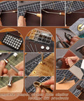 TLKKUE leather tooling kit with cutting mats; tools for engraving, punching, sewing, stamping and sanding