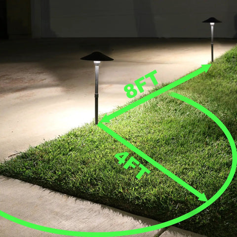 Low Voltage 12V G4 LED Landscape Path Lights Waterproof Outdoor Garden Lamps With Replaceable Warm White Bulbs Black Finish 2 Pack