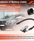 Heavy Duty Battery Negative Cable With Ibs Sensor For Bmw X5 2014 To 2018 shown with car, features durable construction, clear terminal.