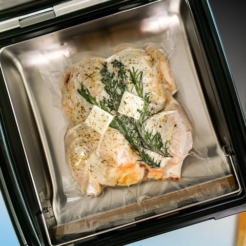 Chamber Vacuum Sealer Bags Heavy Duty BPA Free Pre Cut Pouches For Food Preservation And Freezer Storage 8x10 with sous vide chicken