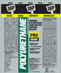 Heavy Duty Polyurethane Construction Adhesive Sealant White Non Sag Formula Pro Grade 10.1 oz packaging on background.