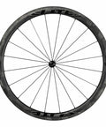 700C Road Bike Carbon Wheelset With 40mm UD X Weave Aero Rims And Rim Brake Surface, Grippy In Wet And Dry Weather, front view