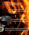 Heavy Duty Pro Grade Fire Sleeve Heat Shield Thermo Armor silicone coated black insulation for automotive hoses