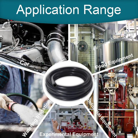 Automotive Silicone Vacuum Hose 10 Ft 3 Eighth Inch ID Vacuum Line 130 PSI Max Pressure High Temp Durable Tubing shown in diverse applications
