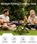 Two Pack Ultra Light Portable Camping Table Foldable Car Tray Table With Carry Bag For Camping Picnics BBQs Beach And Outdoor Trips