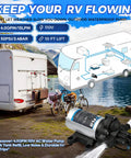 Heavy Duty 110V Ac Diaphragm Water Pressure Pump With 4.0 Gpm Flow And 50 Psi, self-priming automatic system for RV.