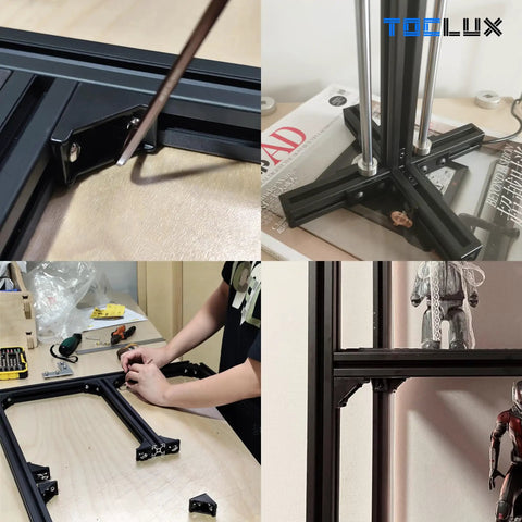 Built Like A Tank 680 Piece M5 T Nuts And Screws Kit for 20 Series aluminum extrusion assembly process with tools.