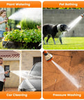 Retractable Garden Hose Reel With Auto Rewind For Outdoor Use, Wall Mounted Heavy Duty Hose Organizer, watering plants and washing a dog