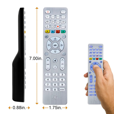 Backlit Buttons Universal Remote Control For Smart TV And Streaming Devices Four Device Replacement Remote For Samsung Roku Vizio LG Sony Apple TV With Broad Code Library And No Fuss Setup