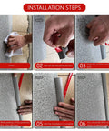 Installation steps for 10ft Self Adhesive Floor Transition Strip For Carpet To Vinyl And Laminate Edges, Threshold Reducer Cover