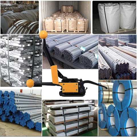 Heavy Duty Steel Strapping Tool A333 Stainless Manual Banding Machine securing various industrial materials