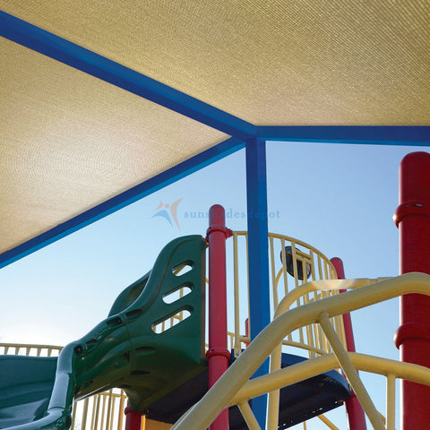 Beige Shade Cloth 6x300 Feet for Outdoor Use Pergola Canopy Replacement Fabric over playground UV resistant structure